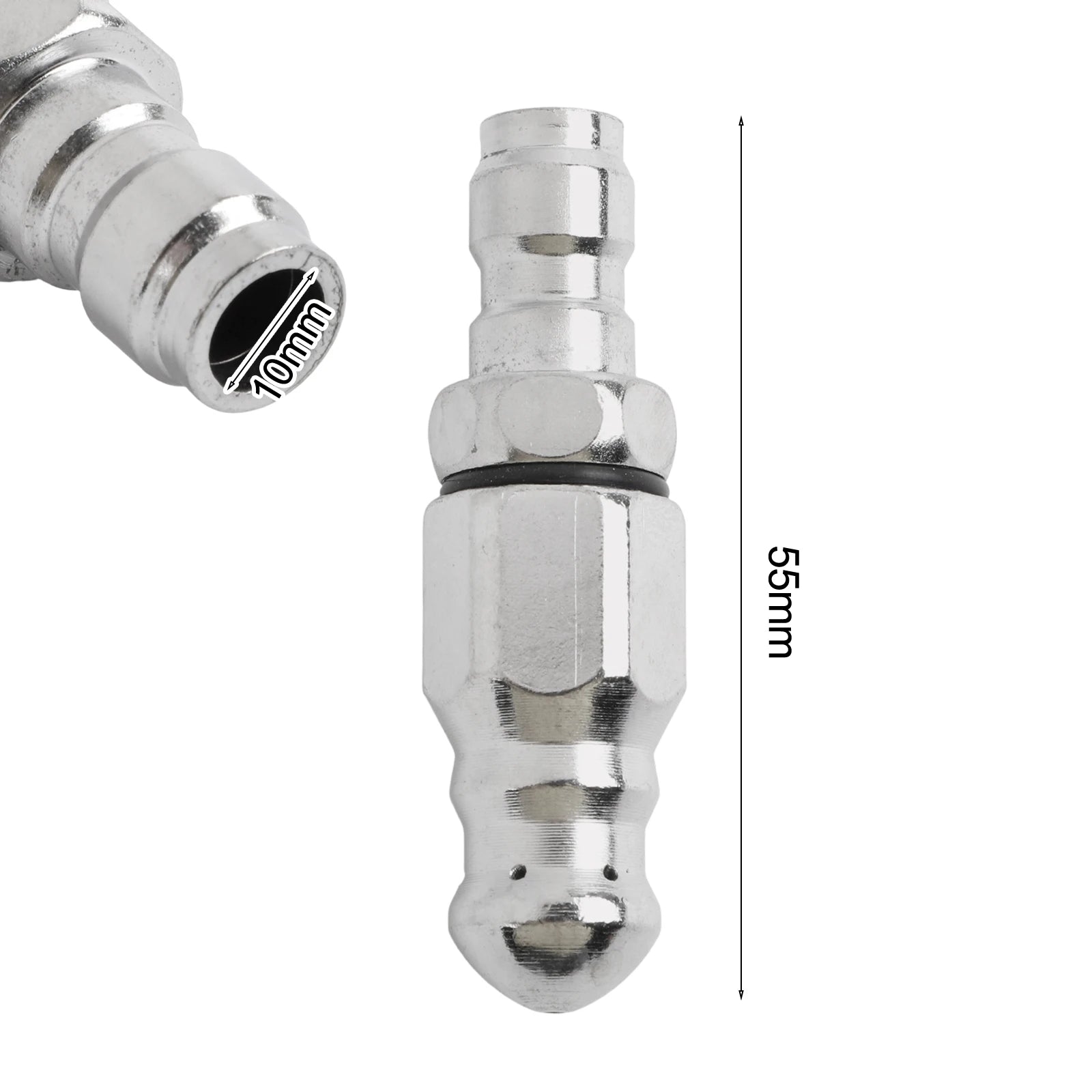 1pc Sewer Jetter Nozzle 5000PSI Sewer Jetter Pressure Drain Jetter Hose Nozzle 1/4 Pressure Washer Jetter Nozzle Qme