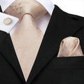 Hi-tie Men's Ties Floral Paisley Handkerchief Cufflinks Tuxedo Qme N-3537
