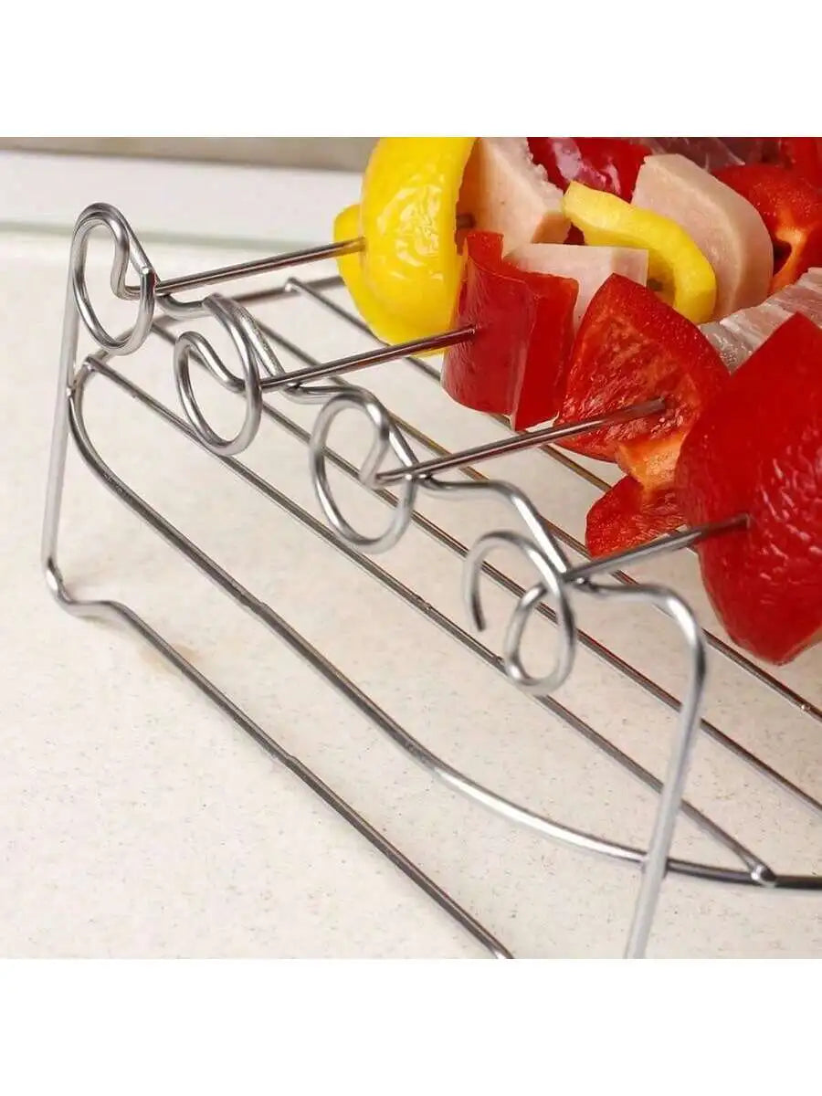 Stainless Steel Air Fryer Holder Equipped 4 Baking Needles Qme