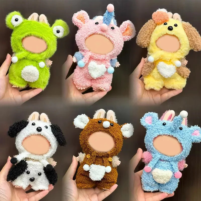 Labubu and any 10-17cm doll animal doll clothing, 17cm doll crochet cloth set, fashionable and cute doll clothing accessories Qme