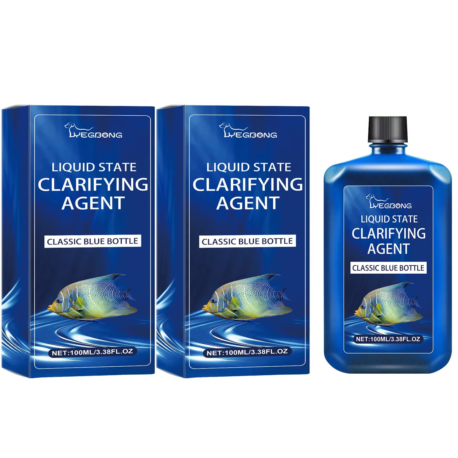 Liquid State Clarifying Agent Remove Various Algae Improve Water Quality Reduce Odors Long-Term Protection Water Purifying Agent Qme 2 x 100ML Boxed