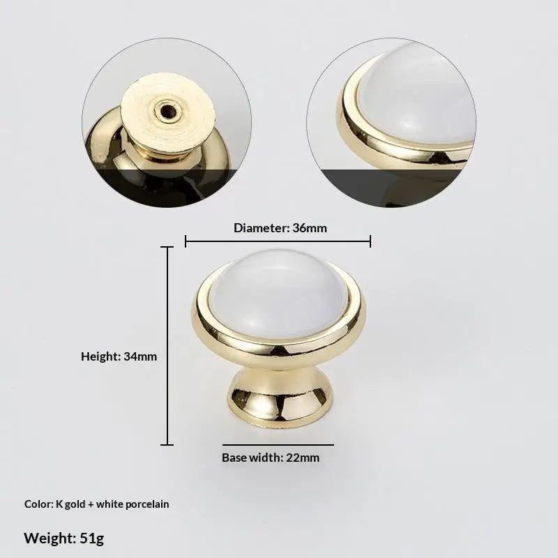 Modern Colored Ceramic Furniture Handle Golden Wardrobe Cabinet Handles Closet Door Knob Dressing Table And Drawer Pull Hardware Qme A2
