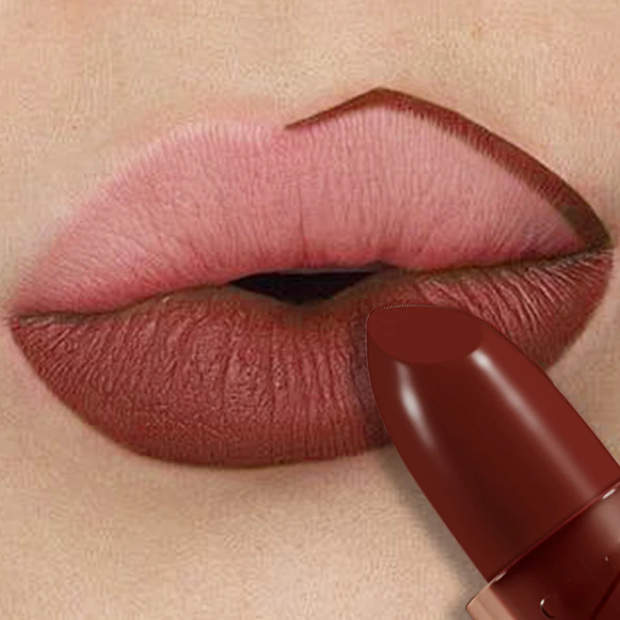 Nude Brown Red Lipstick Waterproof Lipliner Pen Sexy Matte Contour Qme