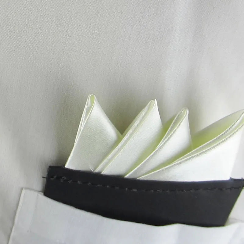 Men's Pre-folded Pocket Square Card Triangles Wedding Groom Party Qme