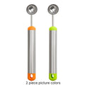 A Multi functional stainless steel fruit scoop, homemade fruit platter, dessert specific tool, fruit salad decoration accessory Qme 2 piece