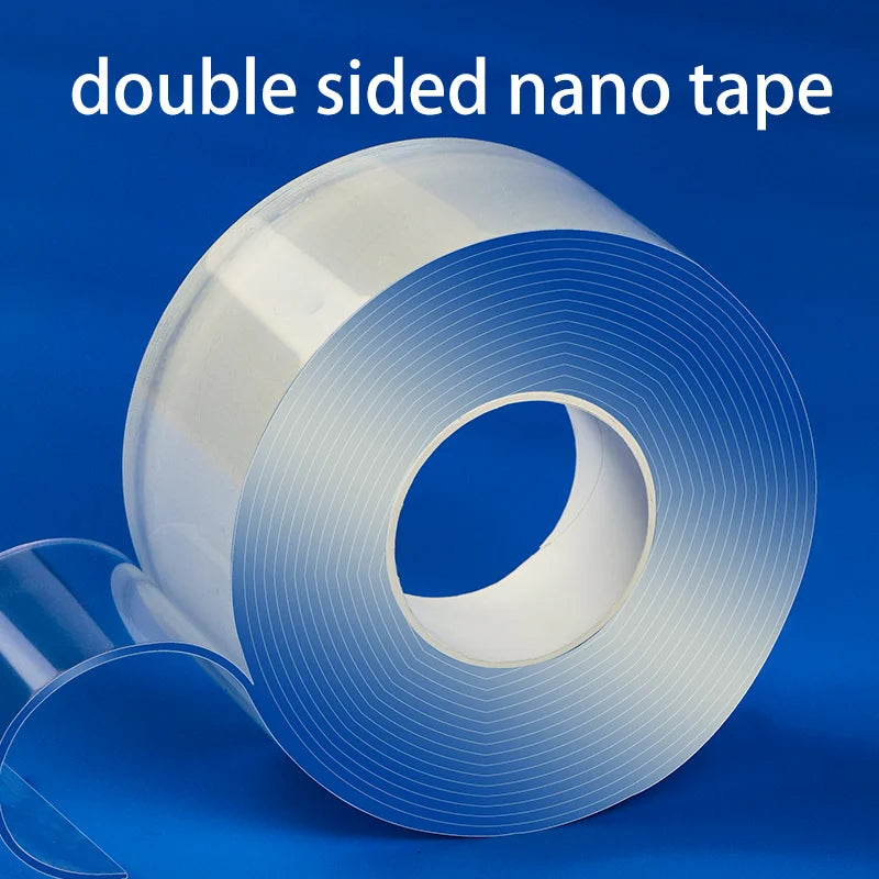 Double Sided Nano Tape Transparent Reusable Waterproof Adhesive Strong Tapes Cleanable Kitchen Bathroom Supplie Qme