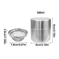 Tea Canister Stainless Steel Airtight Storage Jar Powder Sifter 40 Qme Silver CN