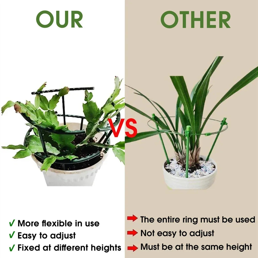 Plastic Plant Support Pile Stand Plant Support Pile for Flowers Greenhouses Arrangement Fixing Rod Holder Garden Tools Qme