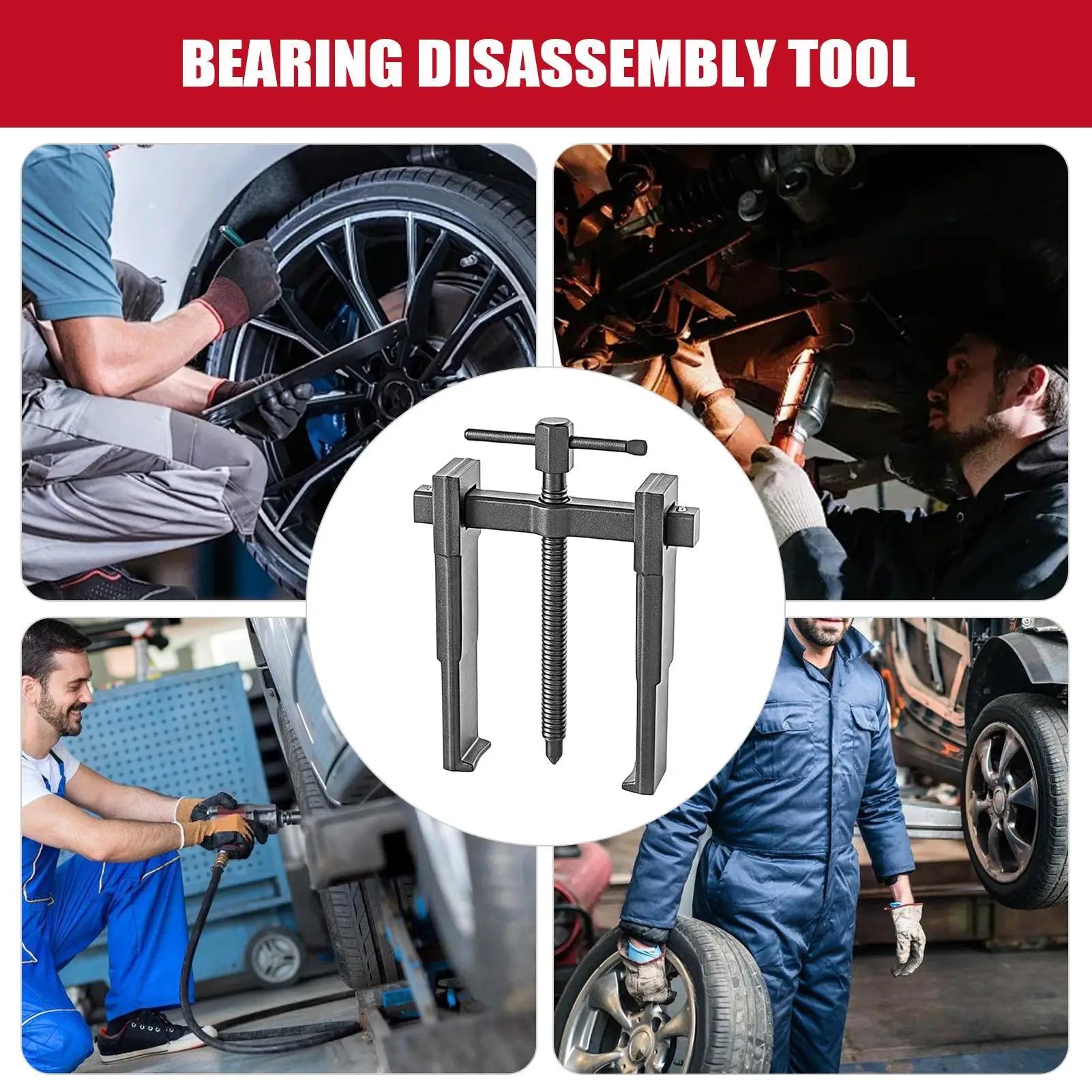 Bearing Puller 2-jaw Anti-slip Disassembly Aid Splitter RV Truck Qme