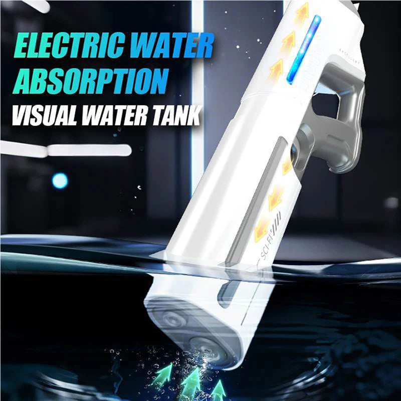 Children's Fully Automatic Water Storage Gun Large Capacity Electric Water Absorbing Toy Gun Summer Outdoor Water Toy Gift Qme