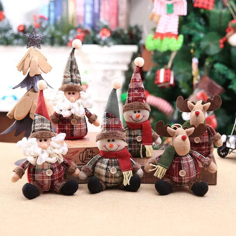 Santa Claus Doll Chirstmas Decorations Home Decor Table Elk Doll Christmas Ornaments Xmas Navidad Gifts Happy New Year 2025 Qme