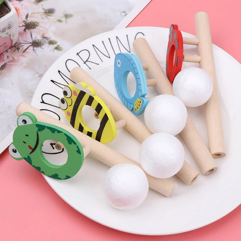 Breathing Exerciser Toys Kids Whistle Floating Blow Pipe Balls Qme