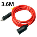 12V 24V 10A Car Cigarette Lighter Extension Cord 3.6M 1.5M Socket Styling Charger Cable Female Socket Plug Car Accessories Qme 3.6M