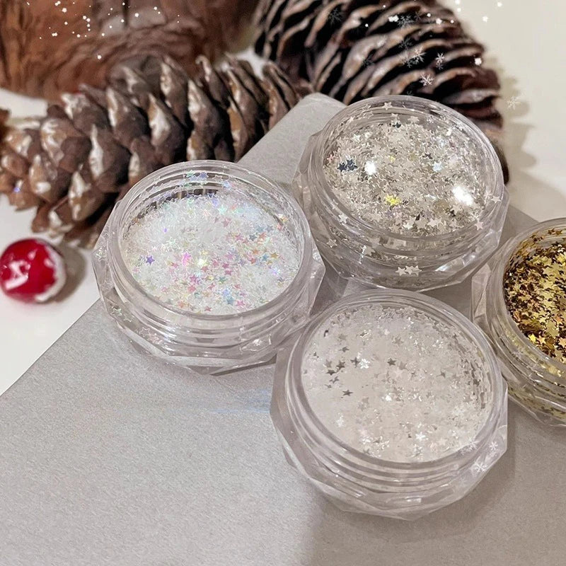 Mini Sparkling Star Nail Glitter Pentagram Decoration Salon Design Qme