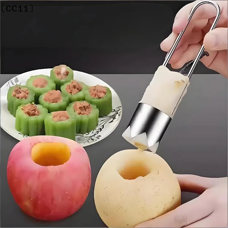 Stainless Steel Corer Tool Fruits Veggies Like Apples Peppers Qme Default Title