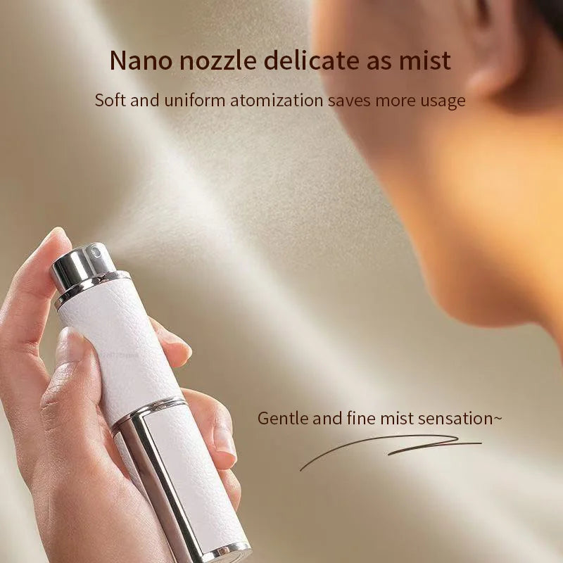 Leather Perfume Atomizer Portable Liquid Cosmetics Containers Qme