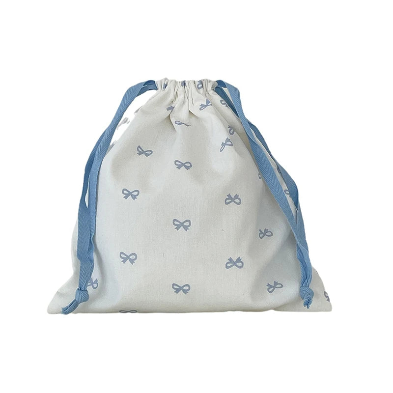 Makeup Bag Underwear Clothing Portable Organizer Cute Pink Bowknot Qme