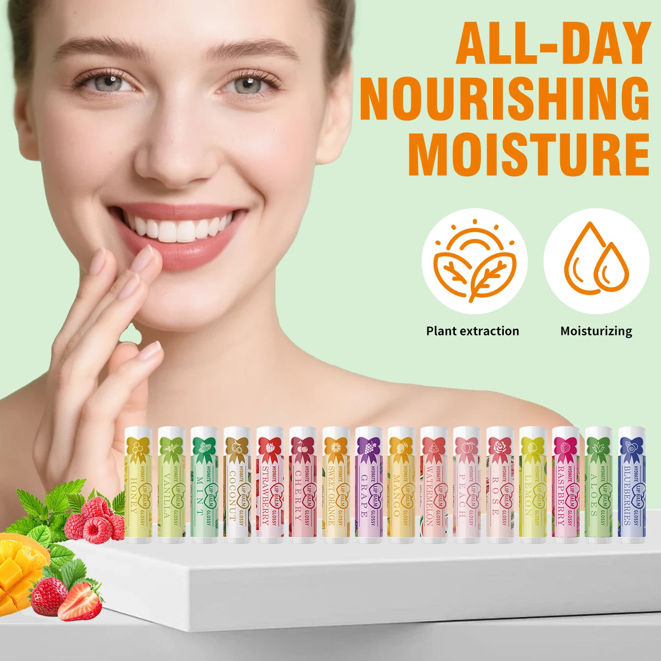 32 Piece Colored Lipstick Set - 16 Fragrance, Natural Finish, Moisturizing Lip Care, Lasting, Suitable for All Skin Types Qme