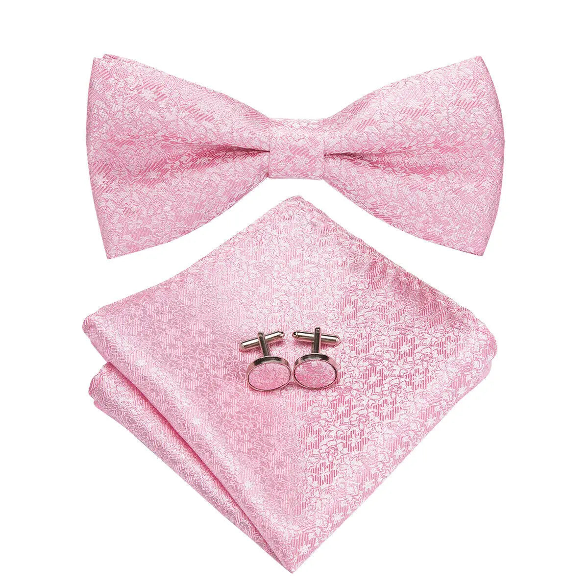 Mens Pre-tied Bowtie Red Yellow Pink White Floral Stripes Bow Tie