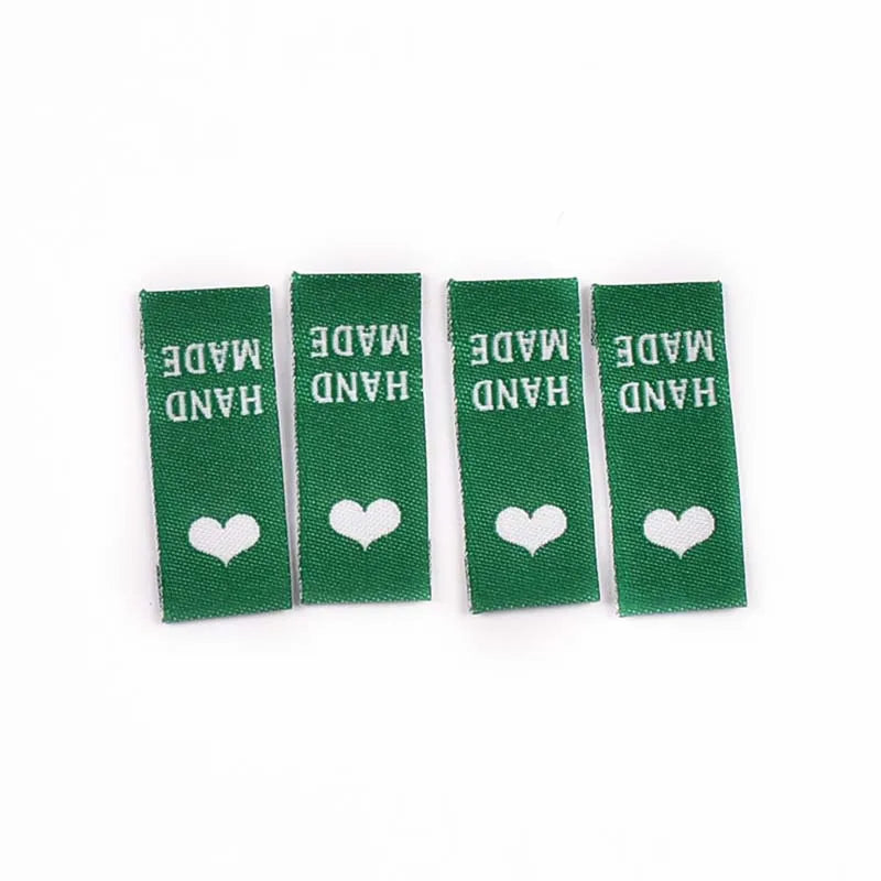 50pcs 15x38mm Mix colour Heart Pattern Label For DIY Handmade Decorative Sewing Accessories Clothing Hat Supplies cp3823 Qme 50pcs cp3823-6