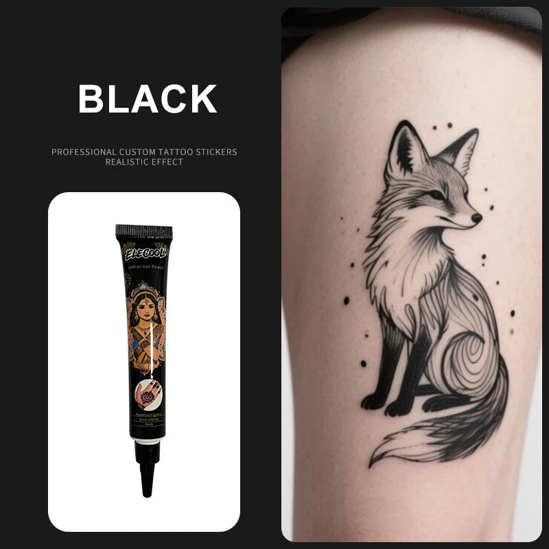3 Colors Tattoo Cream Juice Paste Brown Black Red Temporary Body Art Qme Black