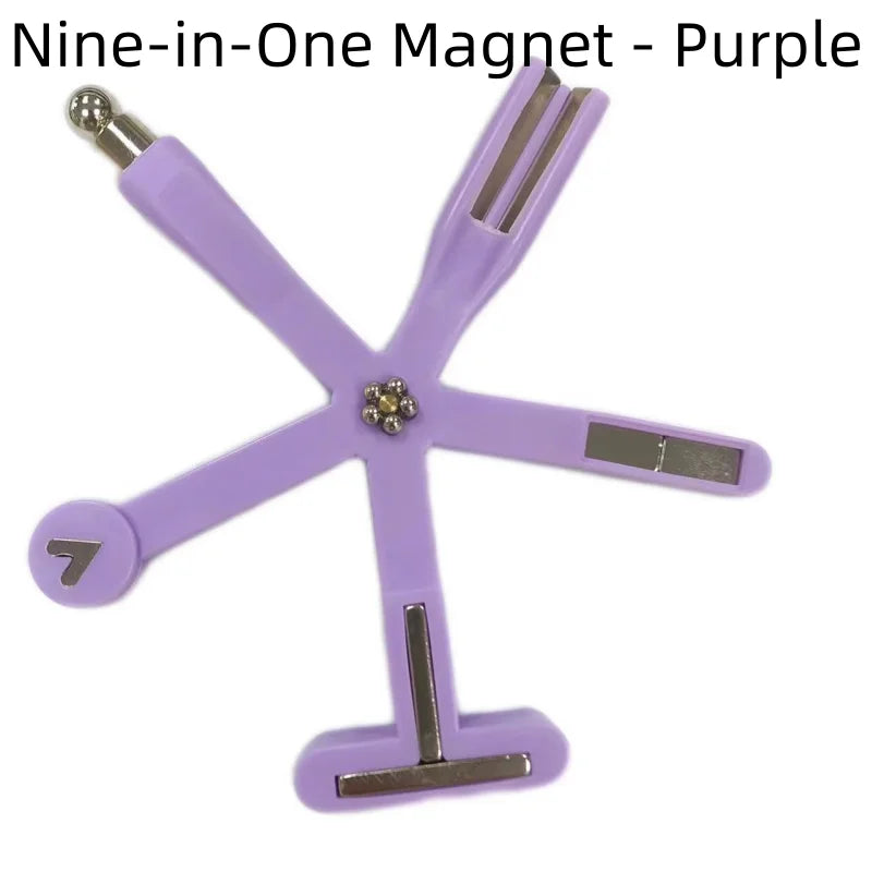 9 IN 1 Multi function Cat Eye Magnetic Stick Nail Magnet Board For Nail Gel Polish Line Strip Effect Magic Nail Art Tools Qme 1pcs purple