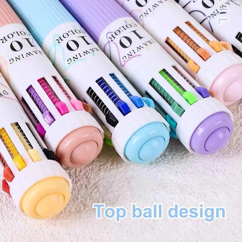 Retractable Multicolor 1 Ballpoint Pen Tip 3 6 Art Student Drawing Qme