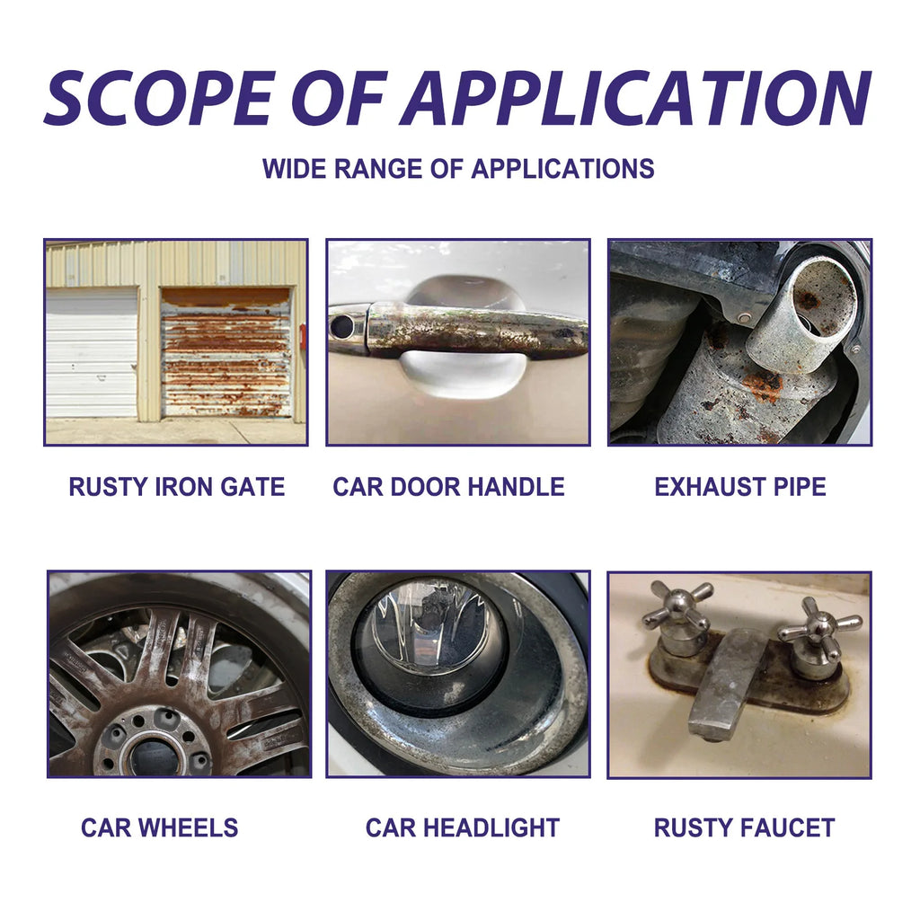 Multi Purpose Rust Remover Metal Surface Refurbishment Chrome Paint Car Iron Rust Conversion Agent Water-Based Anti Rust Primer Qme
