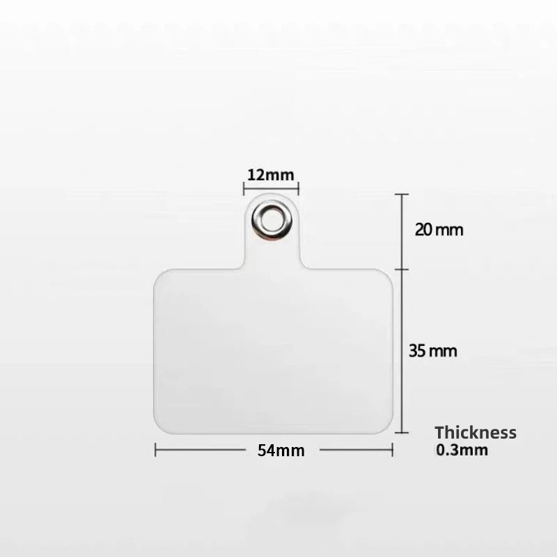 1/3/5/10Pcs Mobile Phone Anti-lost Lanyard Card Gasket Universal Transparent Tether Tabs Hole Hanging Strap Patches Lanyard Card Qme