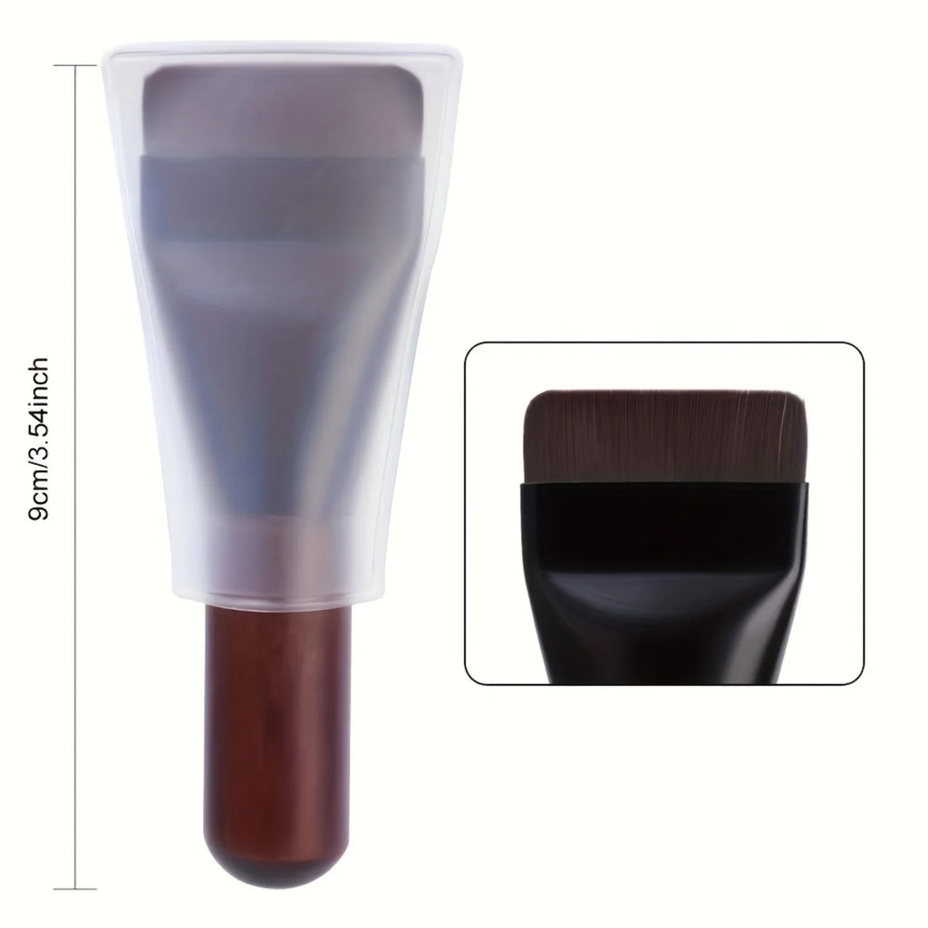 Mini Ultra Thin Foundation Brush Synthetic Flat Head Streak-free Qme