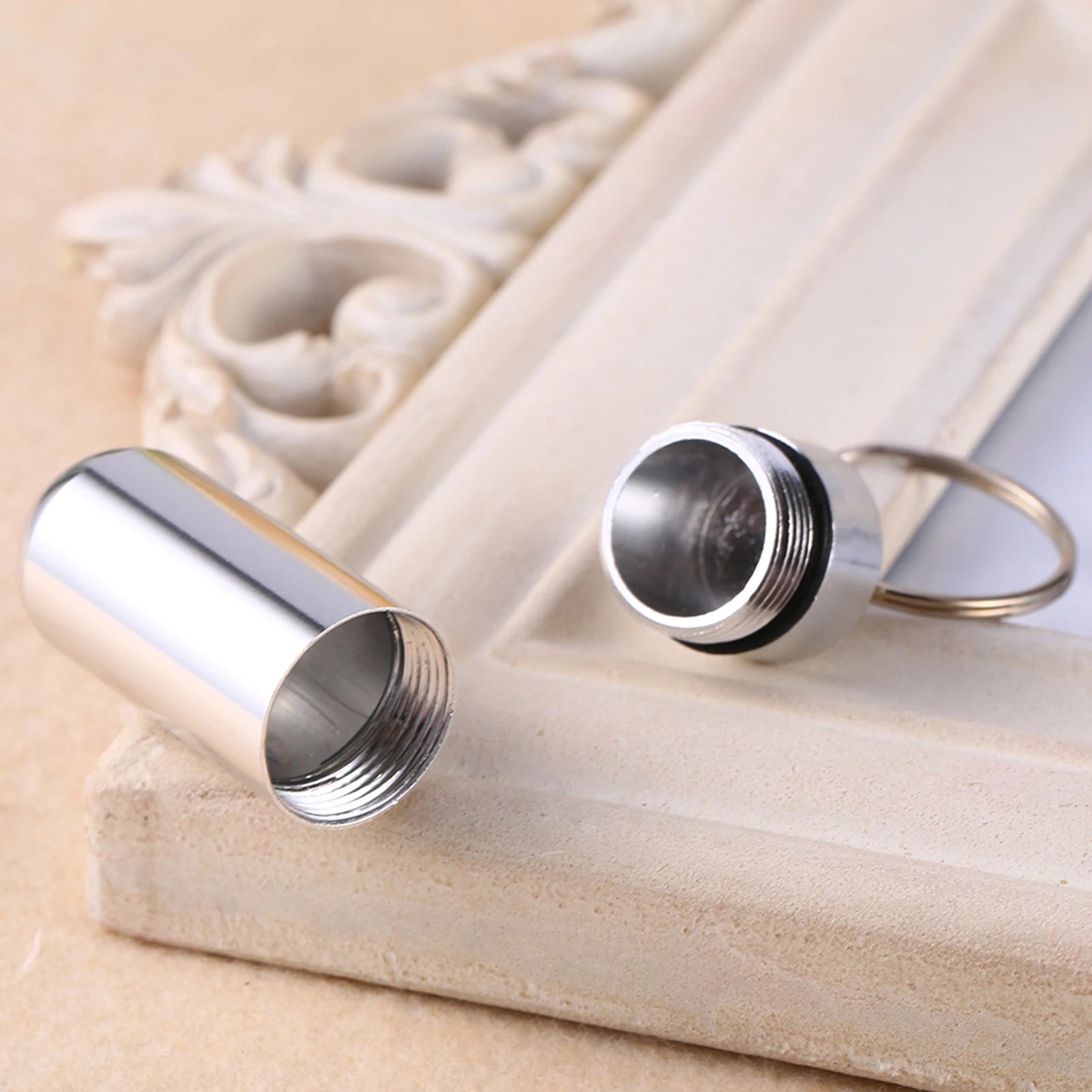 Medicine Perfume Container Travel Pill Box WaterProof Mini Keychain Tablet Storage Box Case Medicine Perfume Container Qme