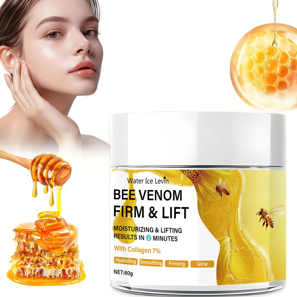 Bee Vemon Instant Face Lifting Cream - 60g | Tightening and Skin Lifting, Smoothing Fine Lines and Wrinkles | All Skin Types Qme