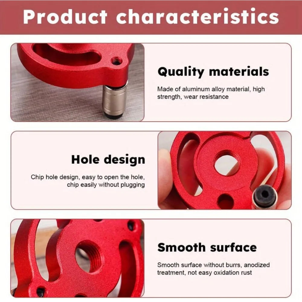3-10mm Woodworking Self-Centering Dowel Jig Handheld Drill Guide Locator Straight Holes Wood Panel Hole Puncher Locator Tool Qme