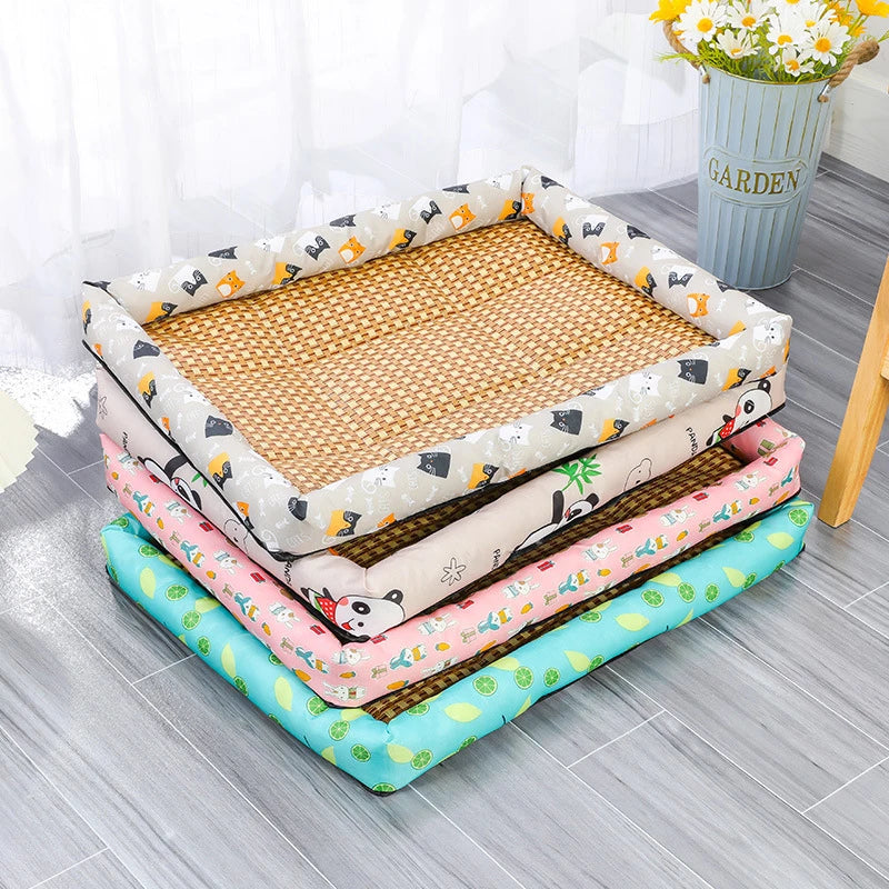 Dog And Cat Ice Cushion Summer Small And Medium Cat Sofa Cool Wear Pads Pet Bed Comfortable Wear-Resistant Pads Pet Supplies Qme