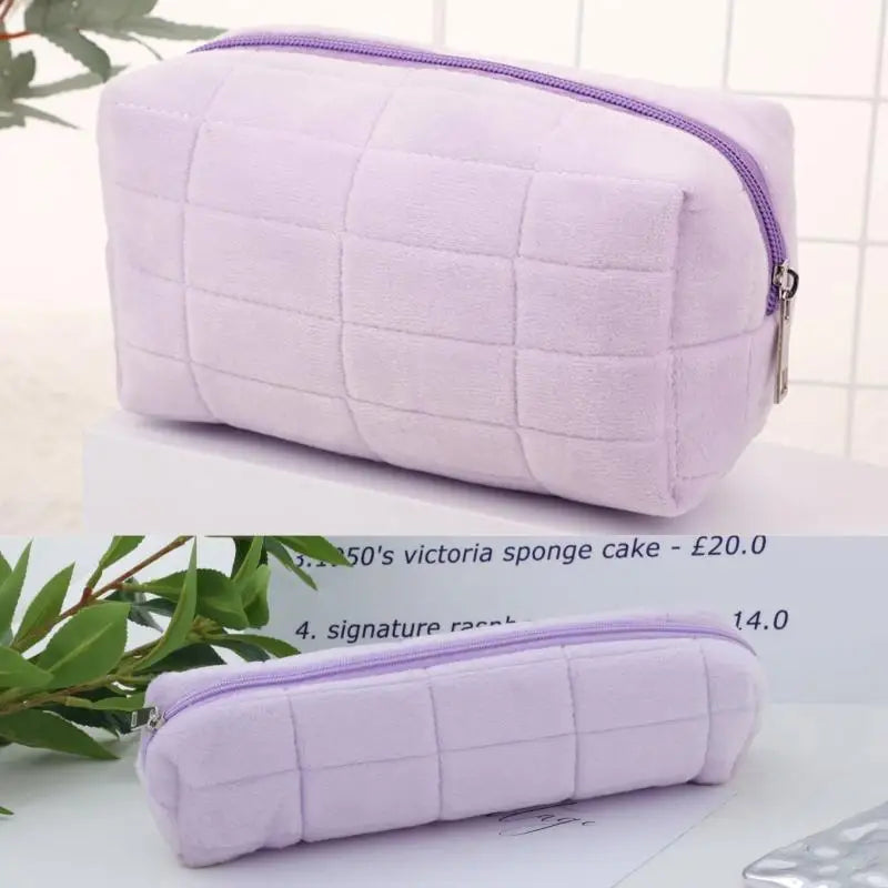1 Large Capacity Fluffy Bag Girls School Creative Plush Pillow Pencil Qme A10
