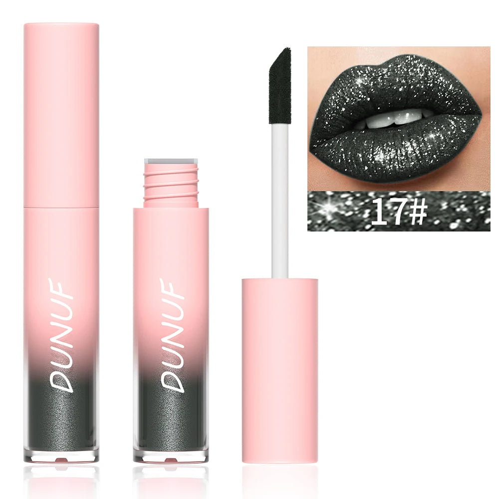 Pearlescent Lipstick Waterproof Long-lasting Lip Gloss Easy Paint Qme 17