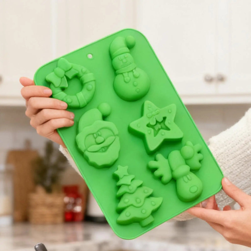Christmas Silicone Molds Reusable Easy Release Non-stick Tray Candy Qme