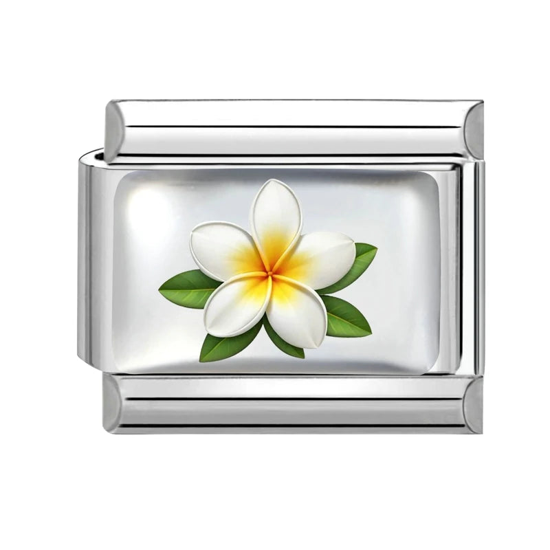 Design Colorful Earth Sun Sunflowers Stainless Steel Link fit 9mm Italian Flowers Series Jewelry Making DIY Charm Bracelet Gifts Qme Style 11