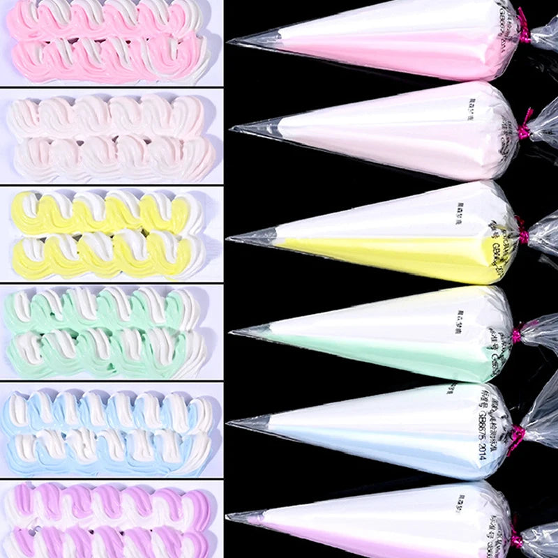 100g Two Color Whipped Cream Glue Diy Phone Case Materials Fake Cream Clay Glue with Nozzle Jewelry Making Qme