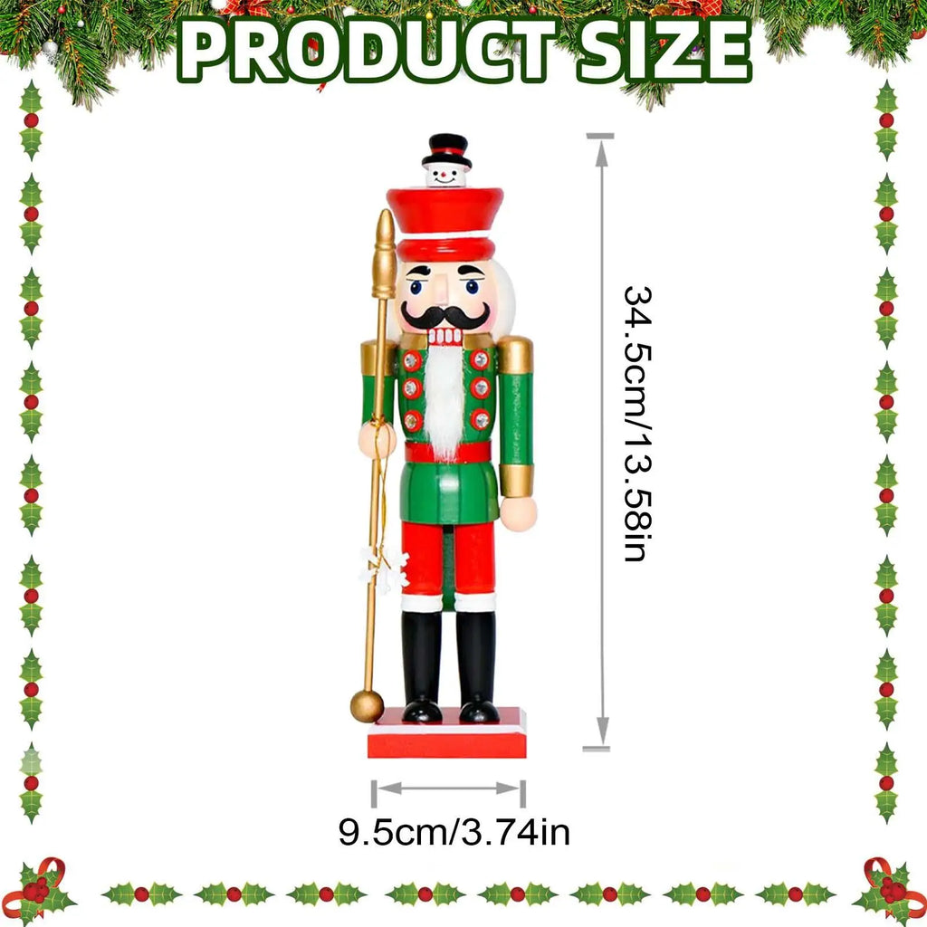 Christmas Nutcracker Desktop Soldier Figures Wooden Traditional Qme
