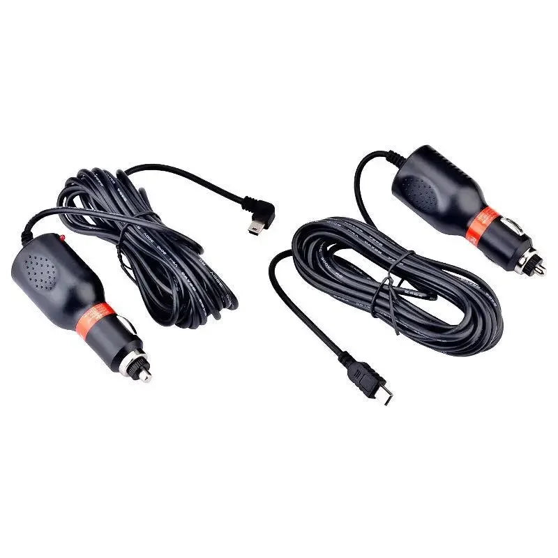 3PCS 5V 2A Micro or Mini 5pin Dash Cam Car Cigarette Adapter Lighter Socket Charger 3.5m Cable Length for Garmin Car GPS DVR Qme