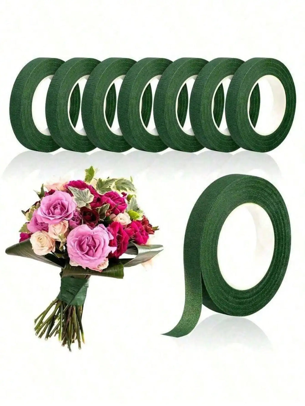 1 3 5 Rolls Green Floral Tape DIY Wedding Bouquet Stem Wrapping Qme