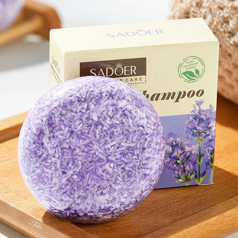 Lavender Shampoo Soap Plant Essential Oil Deeply Nourishes Cleanses Qme Lavender 60g