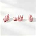 3pcs Cat Lying Down Photo Stand/Adorable Kitten-Shaped Photo Display Holder/Mini Desktop Ornament Qme pink 3pcs