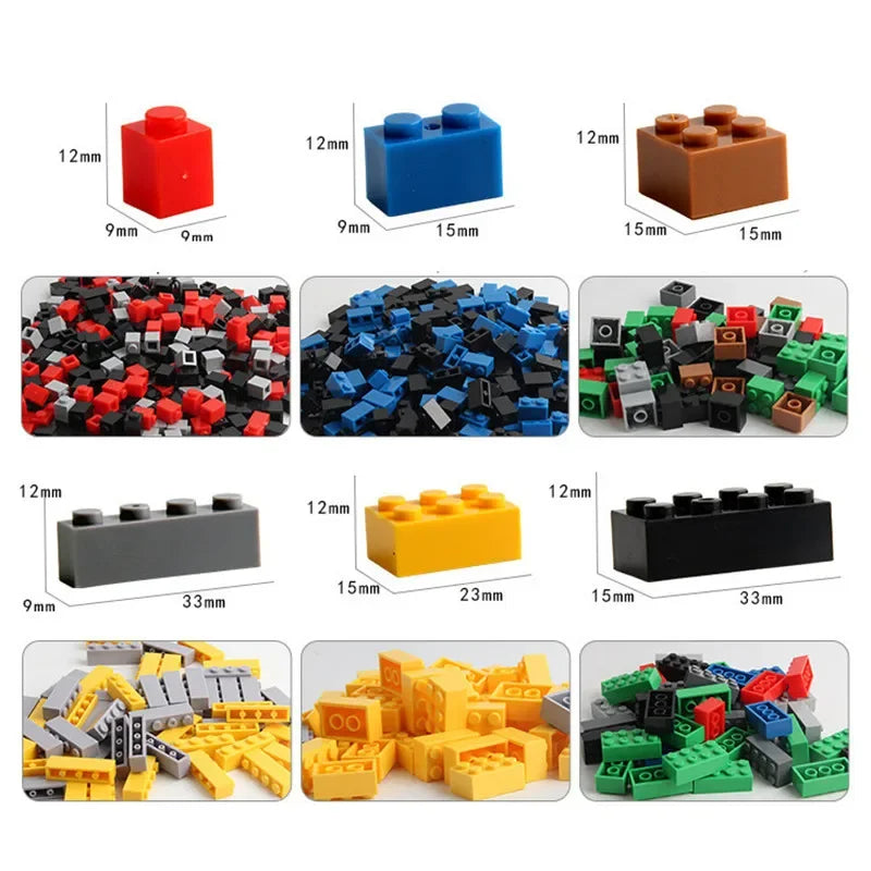 Random DIY Creative Building Blocks Bulk Set Urban Classic Building Blocks Assembled Birthday Gift Children's Educational Toys Qme