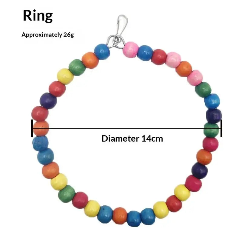 Bird Climbing Toys Cage Accessories Colorful Pet Swing Cloud Ladder Qme A1