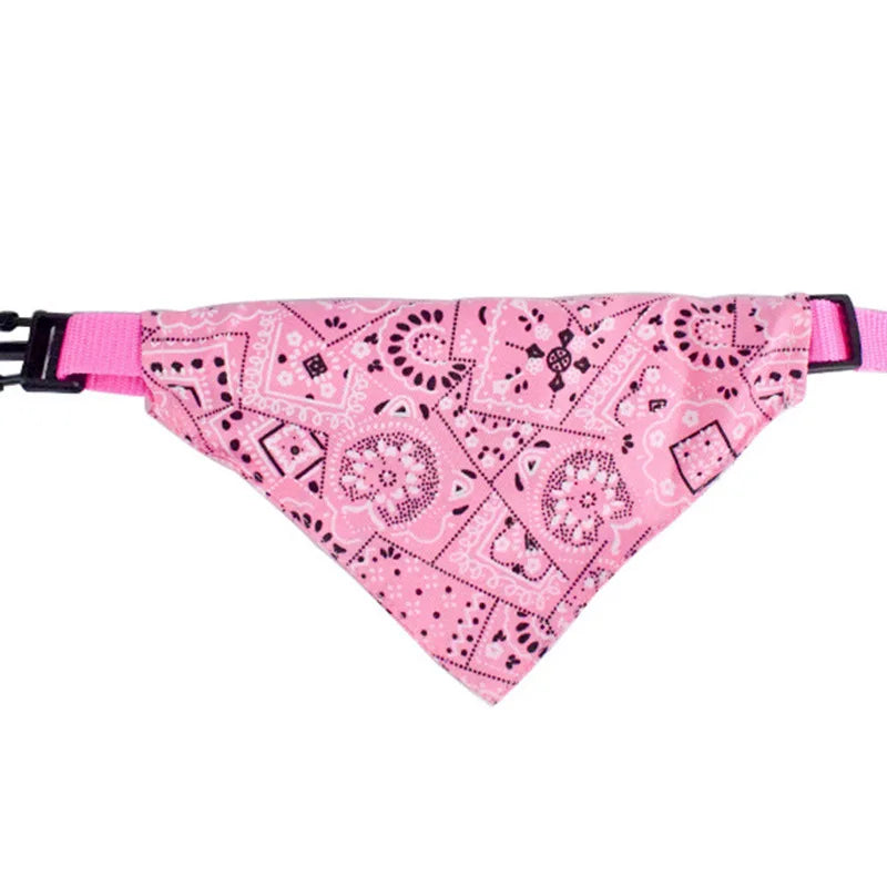 B Adjustable Triangular Bandage For Pet Dog Cat Washable Scarf Bandana Collar Bibs Cat Neck Decor Birthday Party Dress Up Qme pink 2.0cm