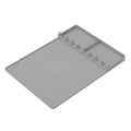 Heat Resistant Silicone Grill Tool Holder Mat Side Shelf Drip Pad Qme Gray A