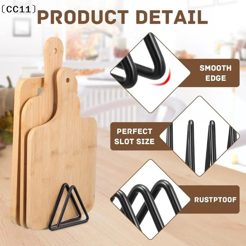 Iron Cutting Board Stand Kitchen Storage Rack Boards Organizer Qme Default Title