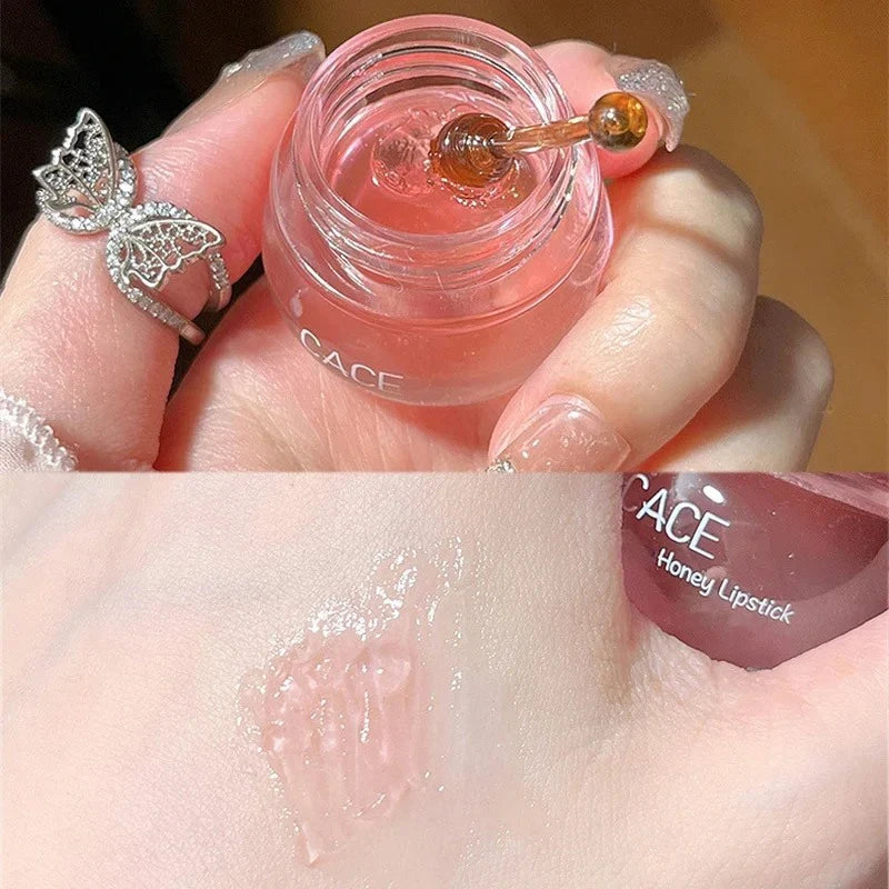 1PC Natural Honey Cherry Blossoms Lip Balm Waterproof Long-lasting Moisturizing Lipstick Anti-drying Hydration Lip Care Cosmetic Qme